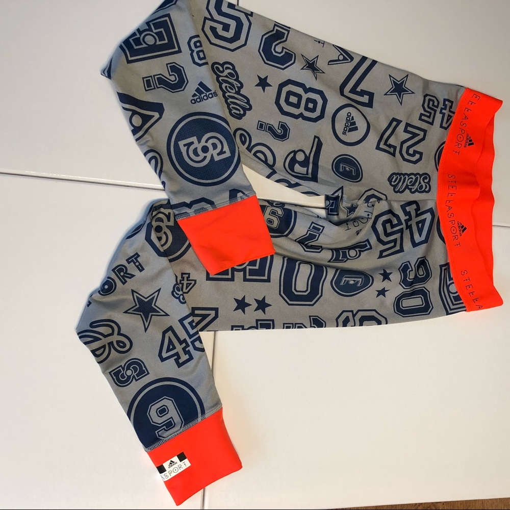 adidas stella mccartney legging S orange gray